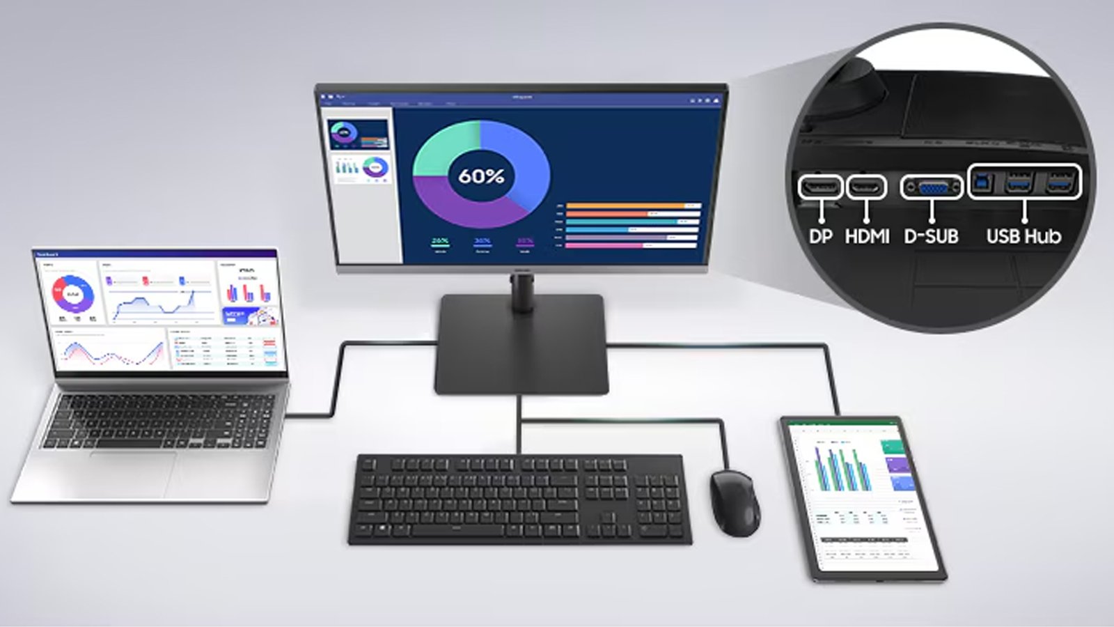 Essential Monitor S36C - Section Images - Multiple Connectivity Options