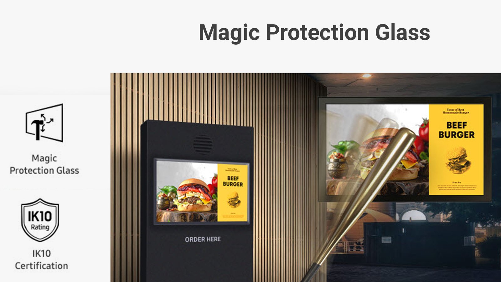 Samsung Display - Samsung Digital Signage - Section Image - Robust Durability and Outdoor Protection