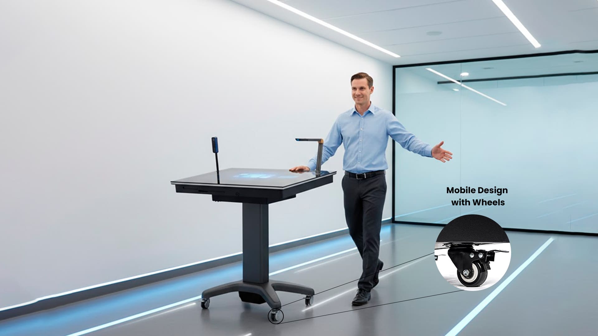 Mobile Design with Wheels hovercam pilot 3 wireless digital podium