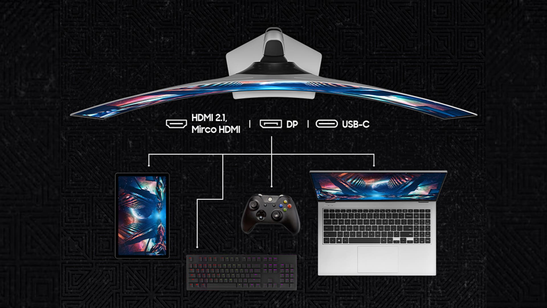 Samsung Odyssey G91SD 49inch by MNK - Effortless Connectivity for Your Ultimate Gaming Setup
