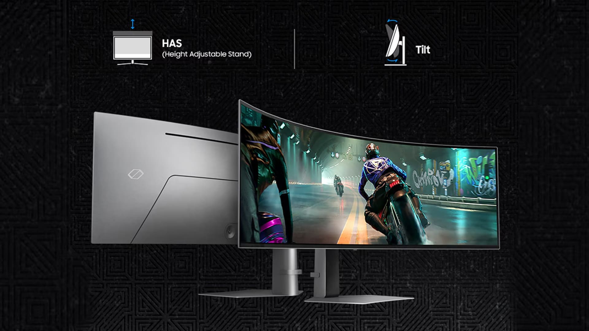 Samsung Odyssey G91SD 49inch by MNK Maximum Comfort with a Fully Adjustable Ergonomic Stand