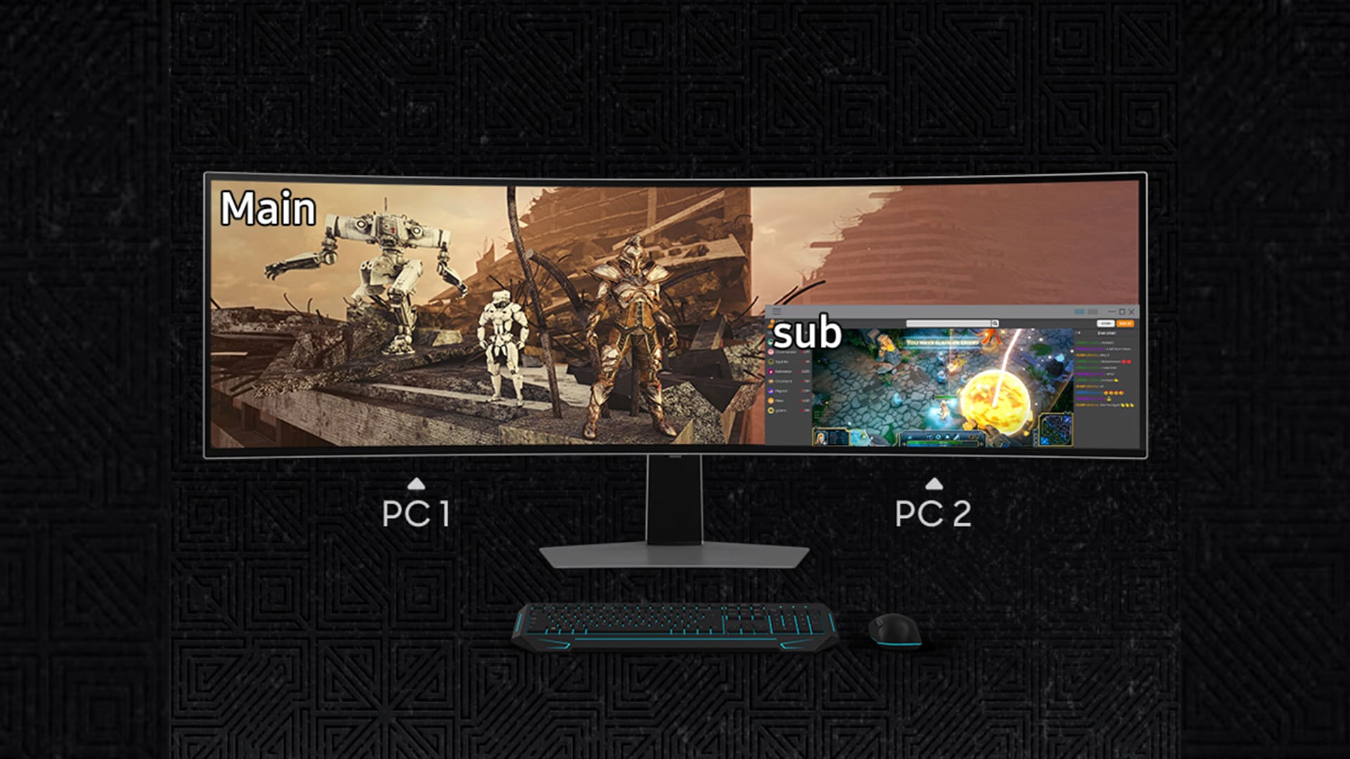 Samsung Odyssey G91SD 49inch by MNK - Seamless Multitasking with Picture-in-Picture Mode