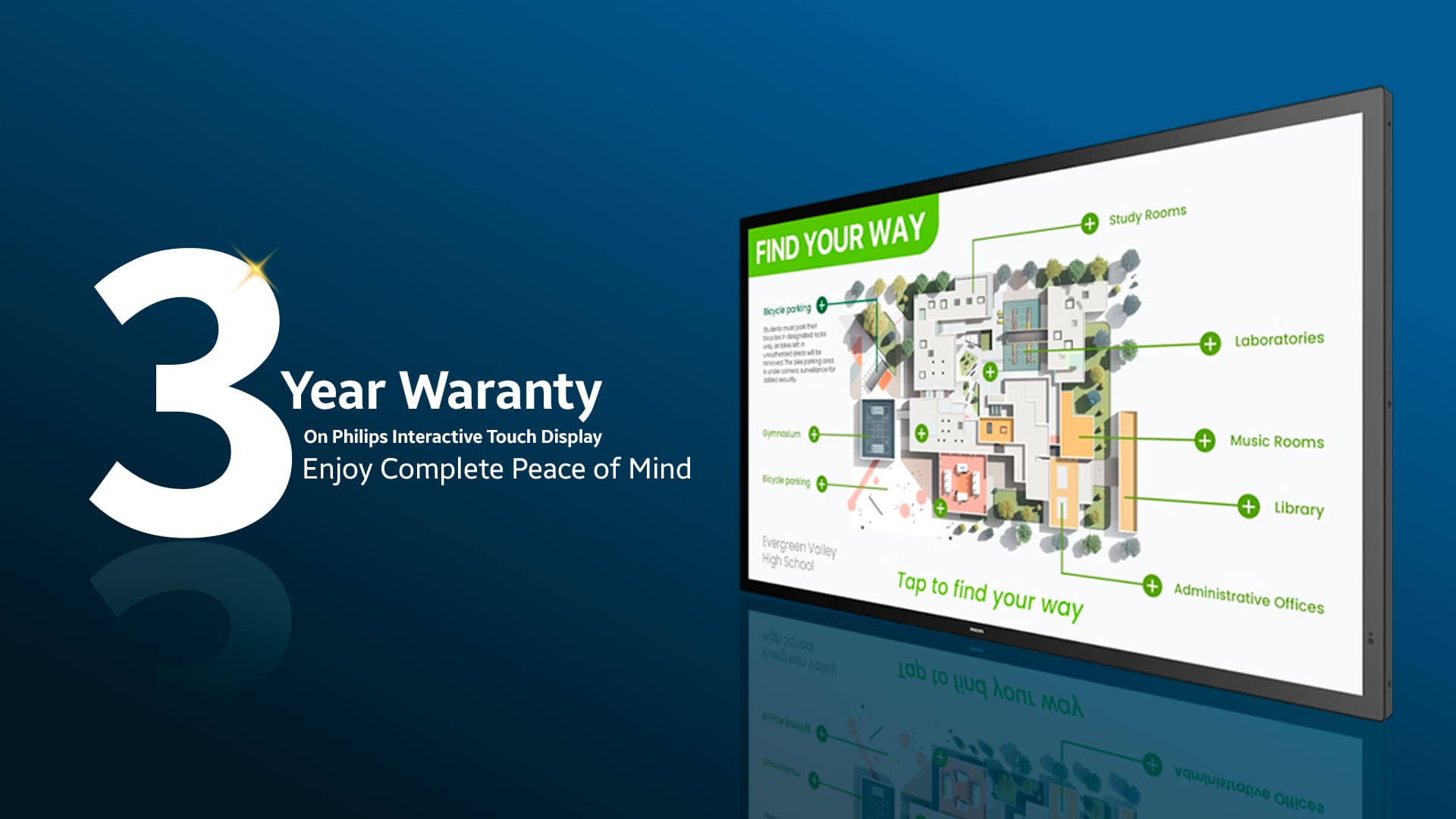 Philips 55 Interactive Display - Peace of Mind Warranty