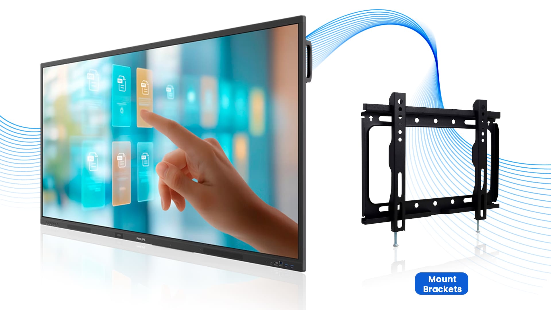 Philips 65 interactive Display Easy to Mount Brackets