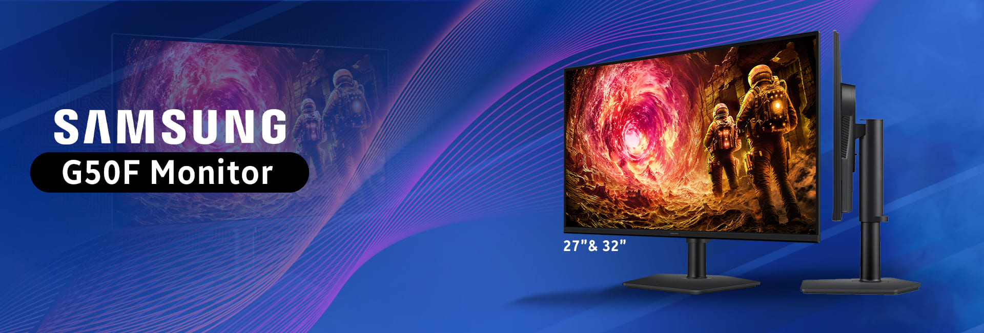 Samsung Odyssey G50F Gaming Monitor Banner