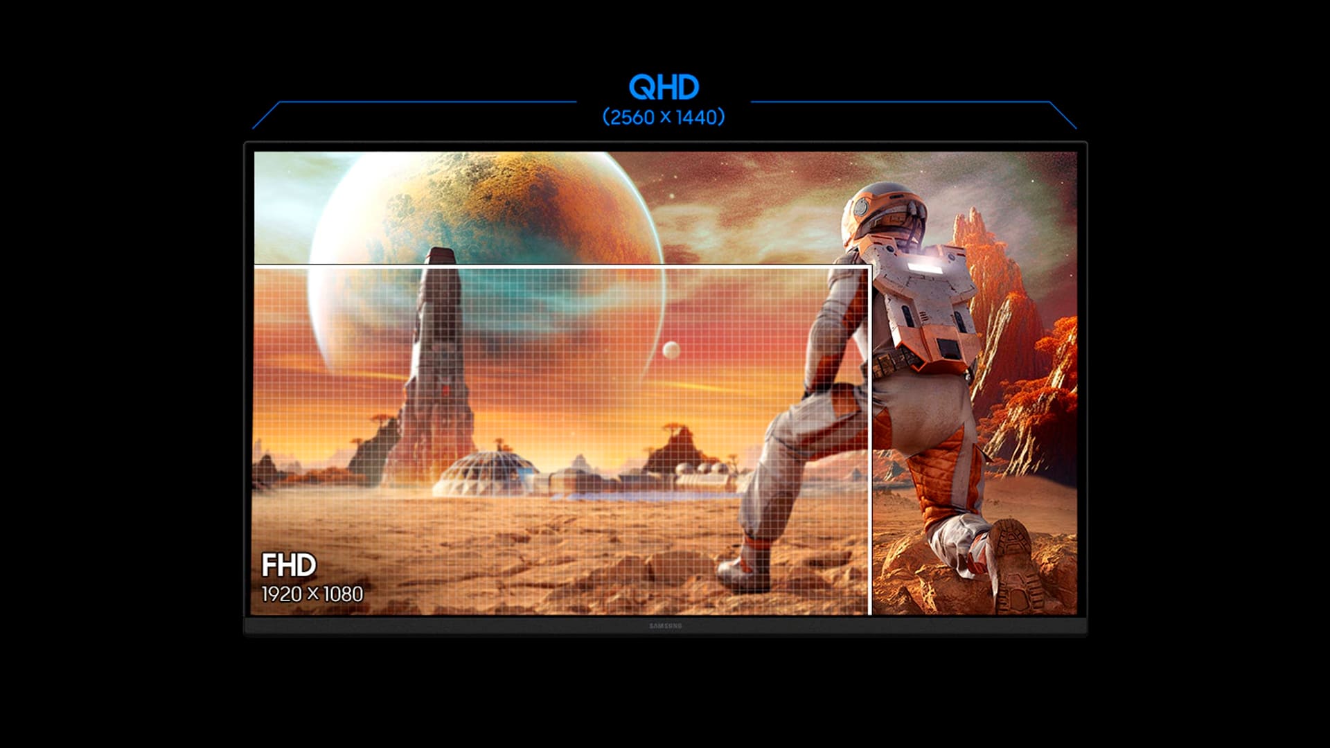 Samsung Odyssey G50F Gaming Monitor QHD Resolution