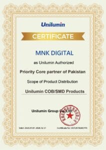 MNK Certificate 2026 SMD COB