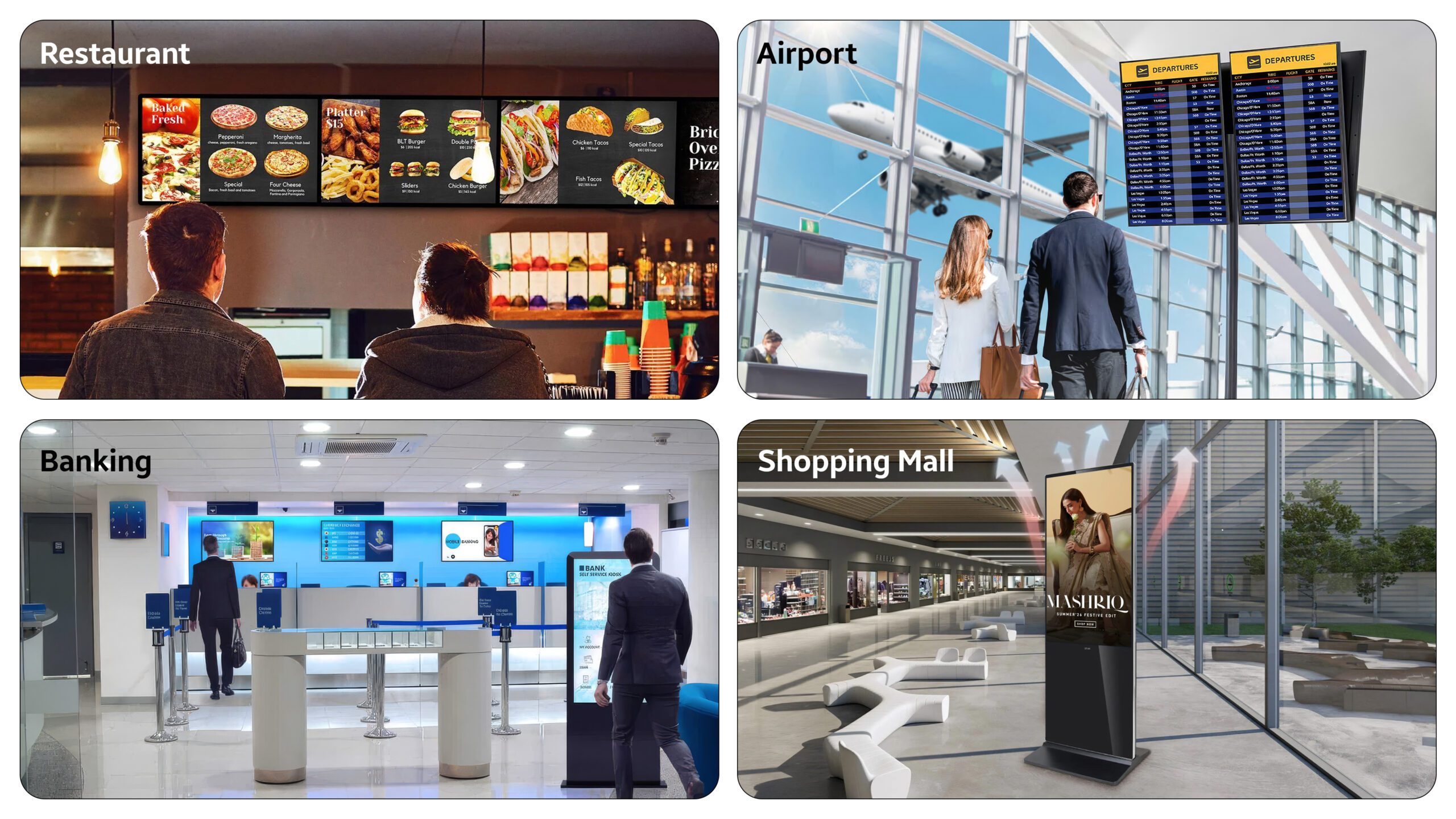 Samsung QHC 43 Digtal Signage - for Restaurant, Menu Board, Banking & Airport