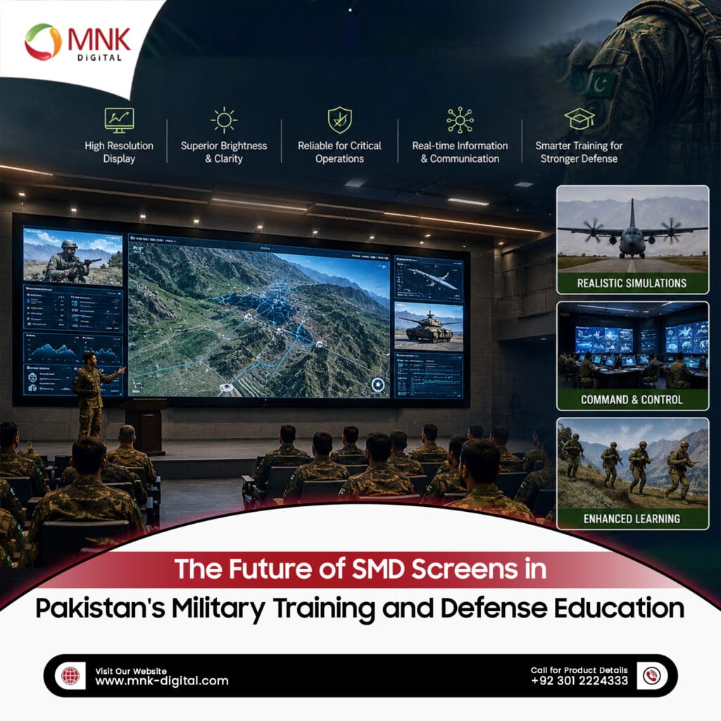 Military training using SMD Screens in Pakistan-MNK Digital