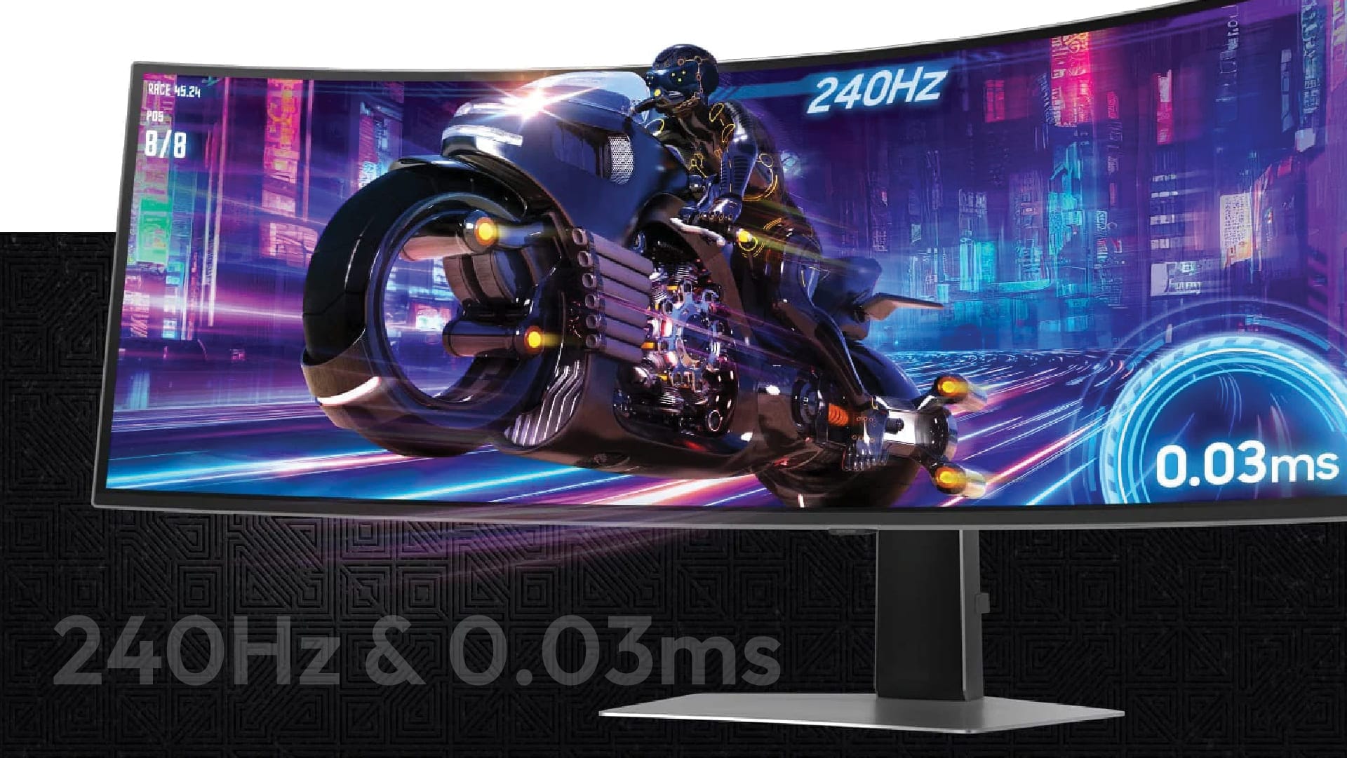 Samsung Odyssey G93SD 0.03ms Response timeGtG 240Hz Refresh rate